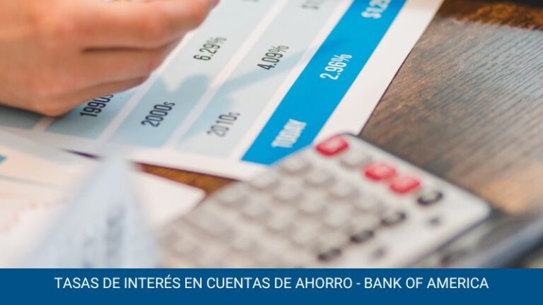 Tasas de interés en cuentas de ahorro - Bank of America