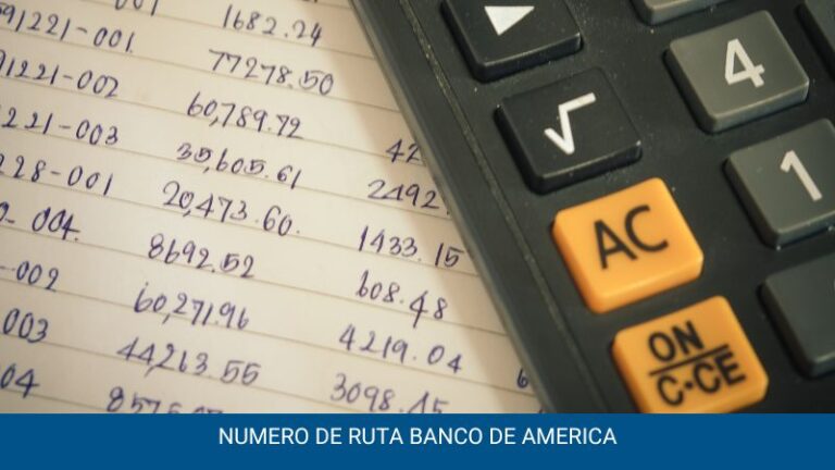 numeros de ruta bank of america