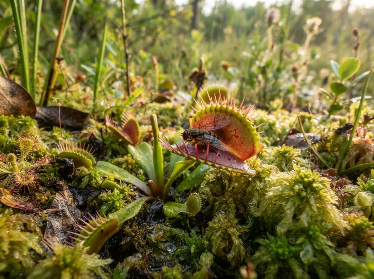 Detalles visuales de Plantas Carnívoras: Cómo Cazan Sin Moverse del Lugar