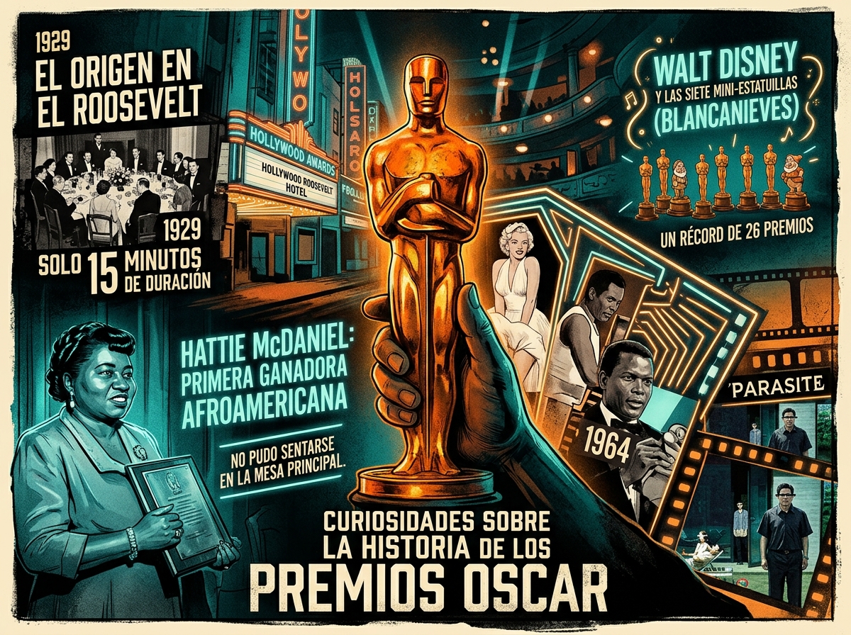 Detalles visuales de Curiosidades Sobre la Historia de los Premios Oscar